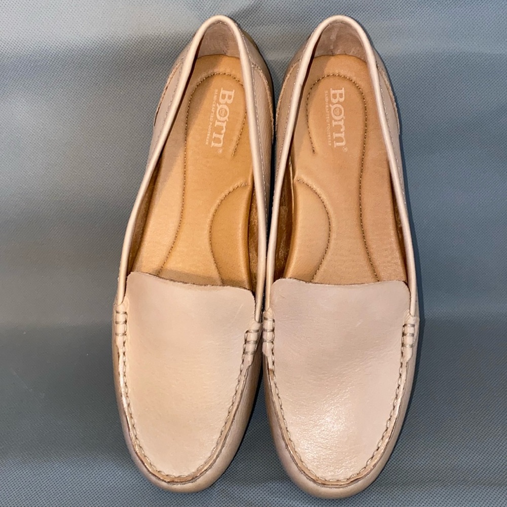 Born Amani Driving Loafers Flats Shoes Natural Tan Women’s 8M New w/o Orig Box